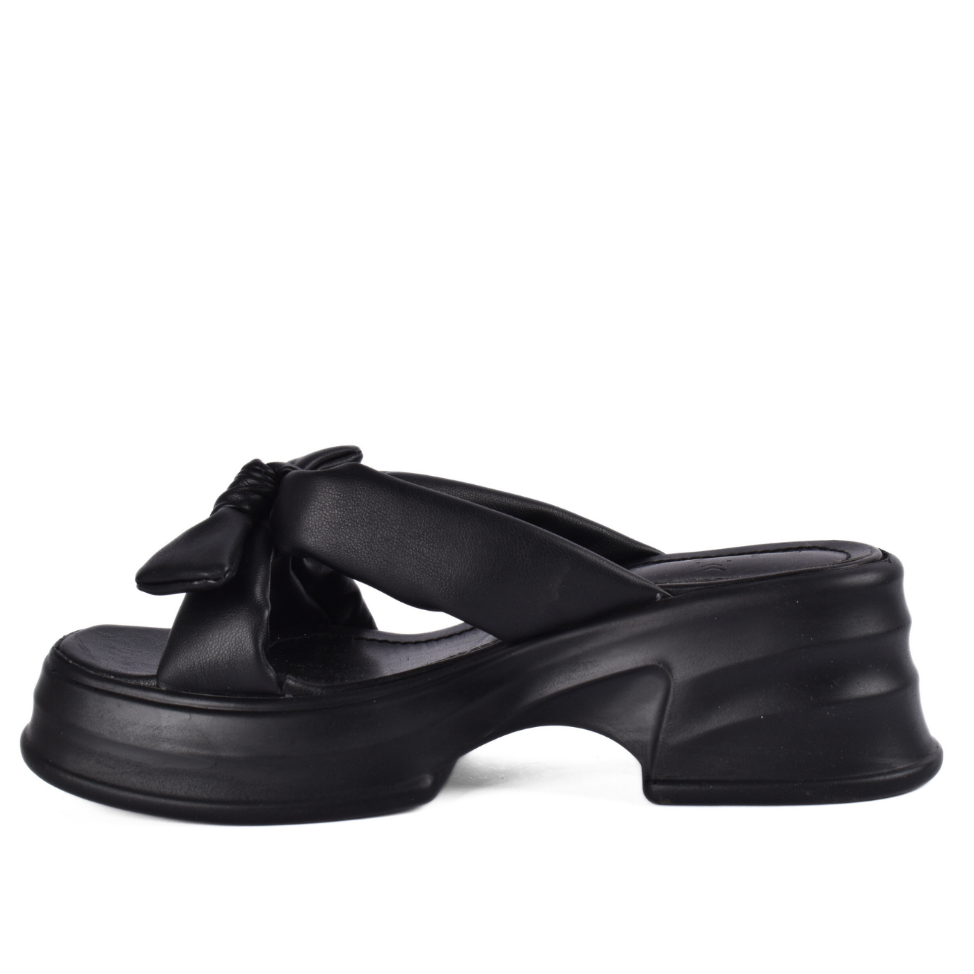 Chunky SlipOn Slipper with Bow Detail