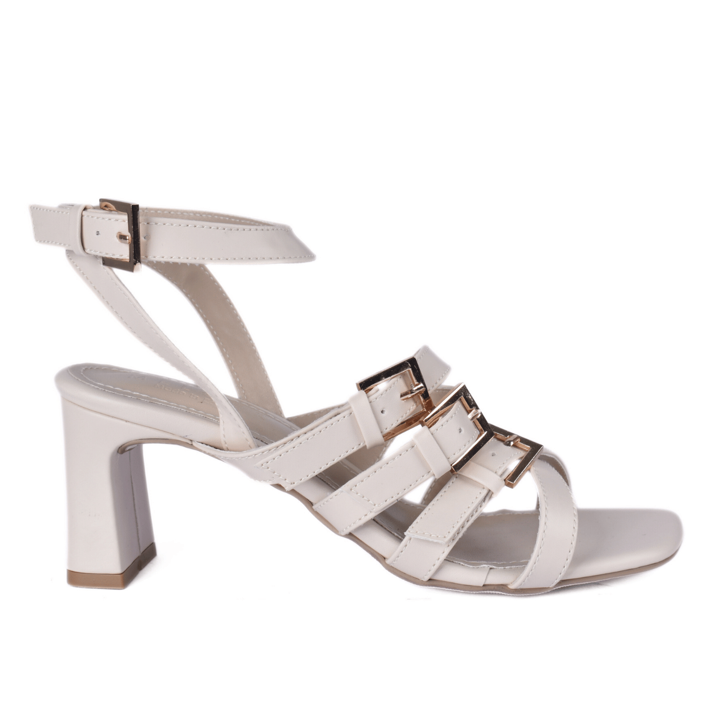 Strappy Block Heel Sandals with Ankle Wrap Melouk