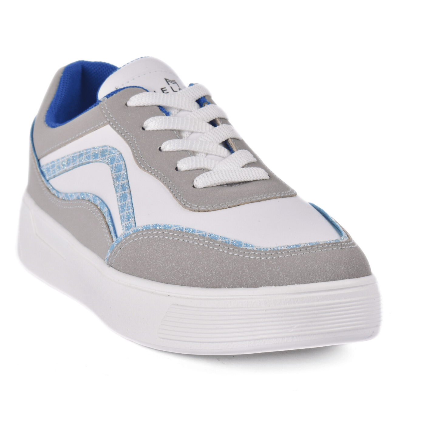 Simple Everyday Sneakers with Details Light Blue Melouk