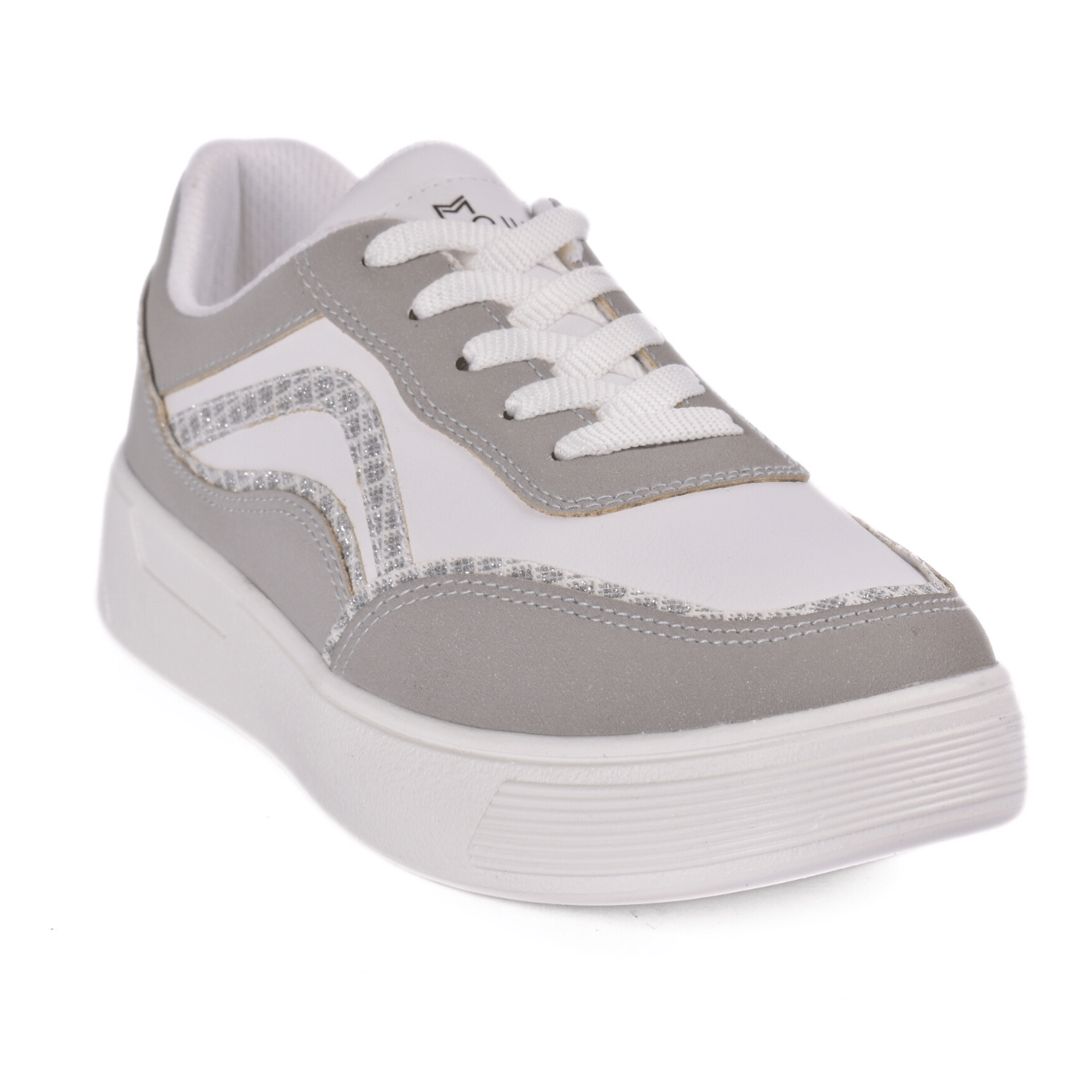 Simple Everyday Sneakers with Details Gray Melouk