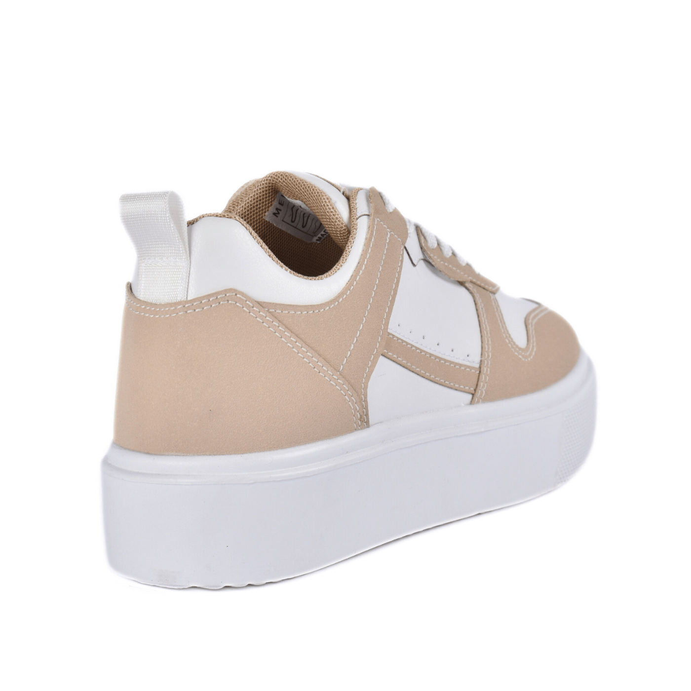 Flat comfy sneakers leather material