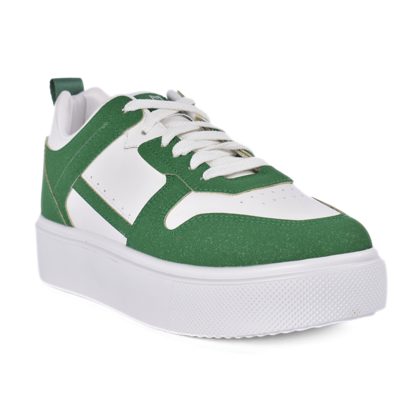 Flat comfy sneakers leather material