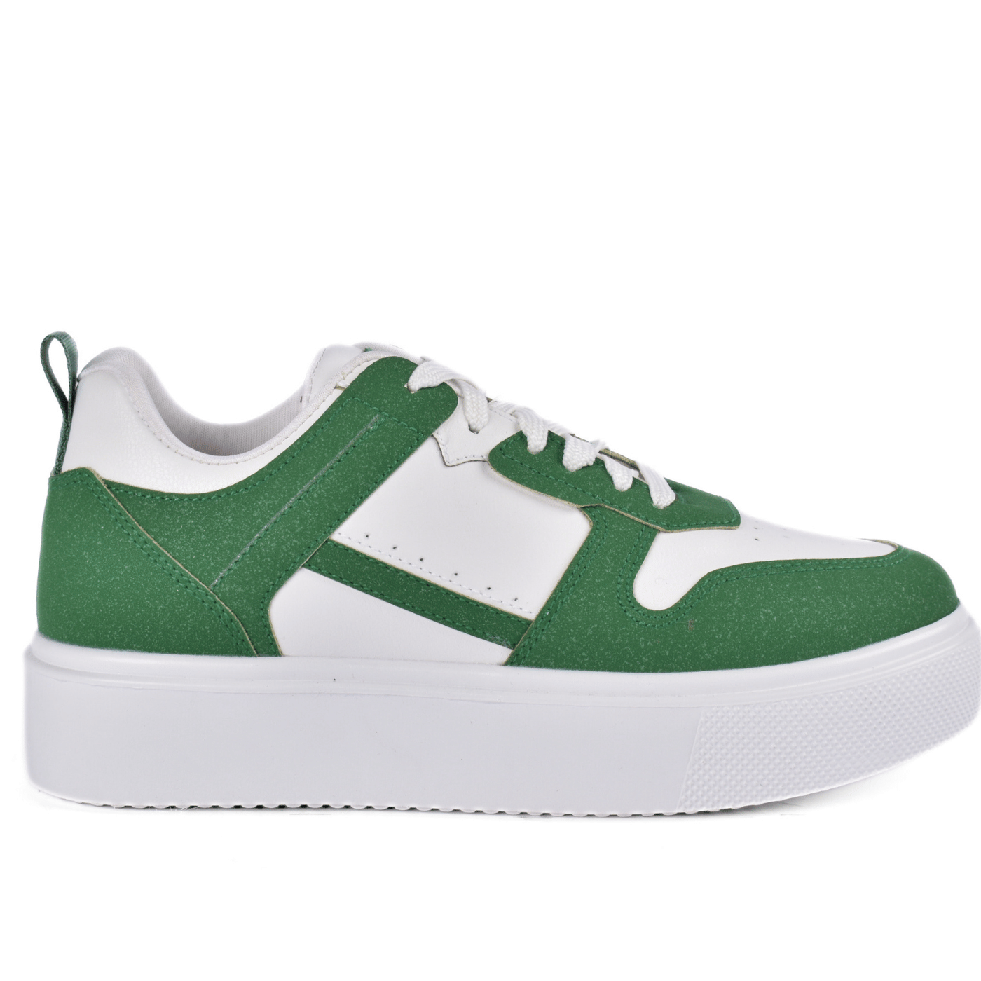 Flat comfy sneakers leather material