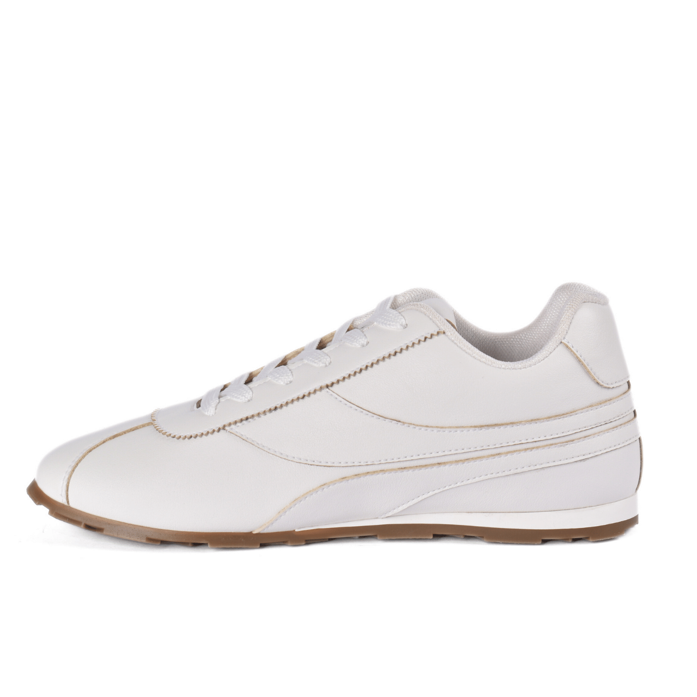 Flat comfy sneakers leather material