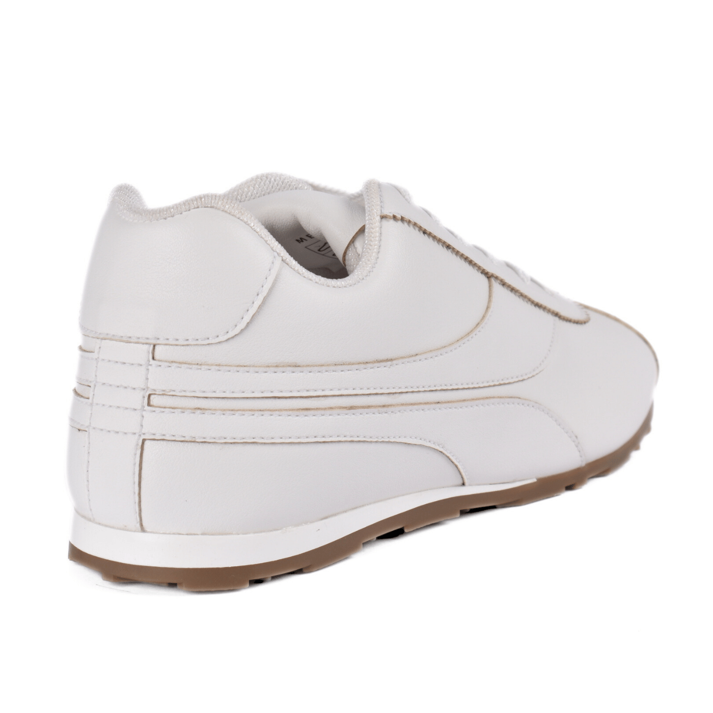 Flat comfy sneakers leather material