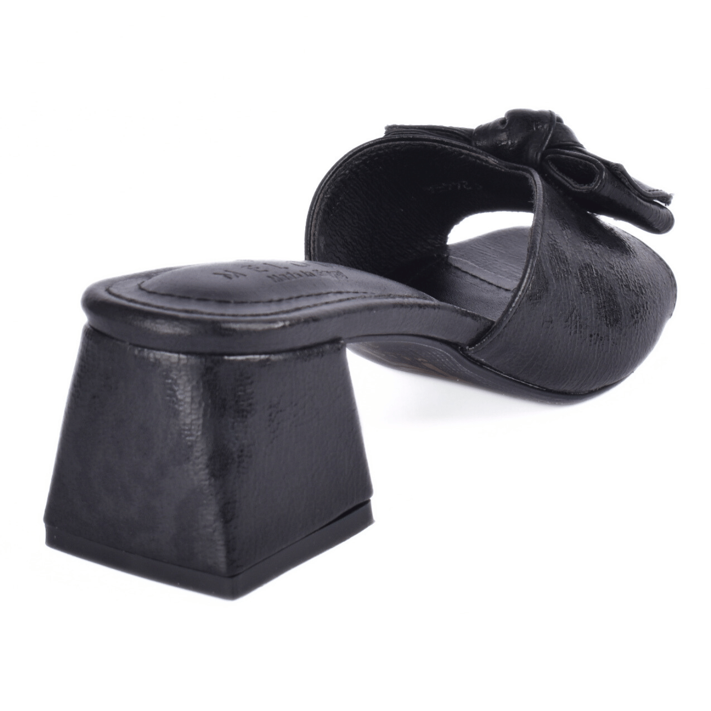 Elegant Block Heel Mules with Bow Melouk