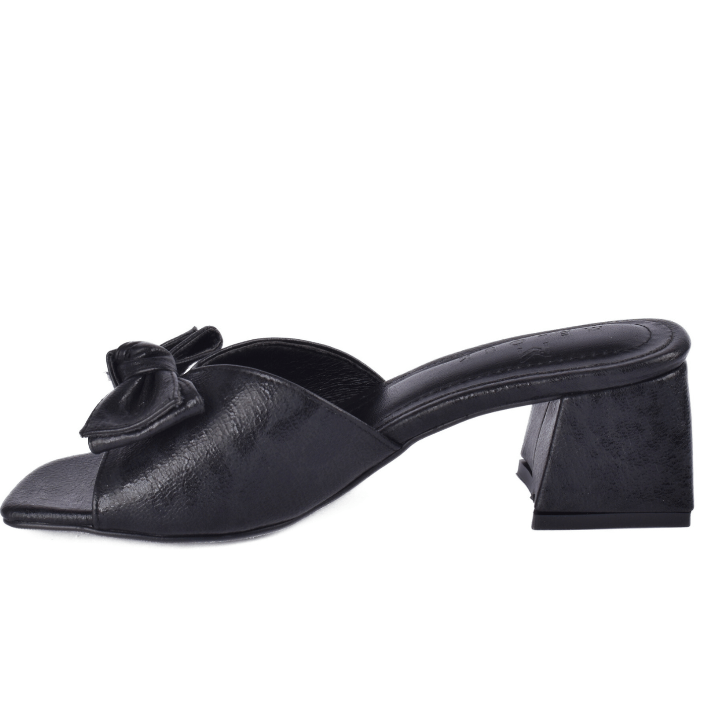 Elegant Block Heel Mules with Bow Melouk
