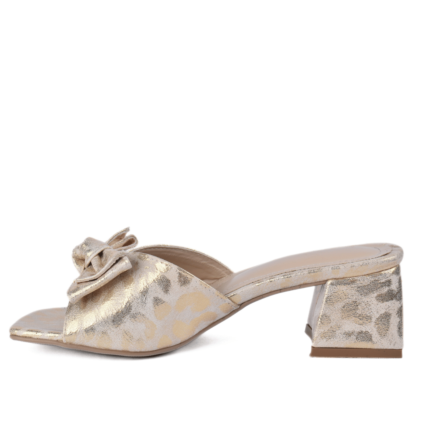 Elegant Block Heel Mules with Bow Melouk