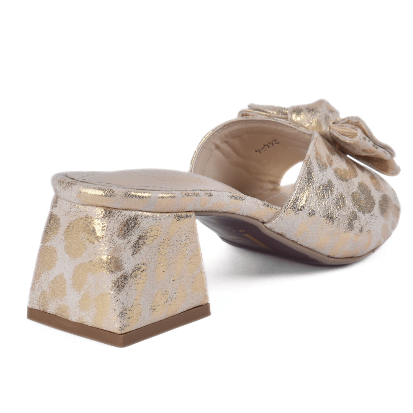 Elegant Block Heel Mules with Bow Melouk