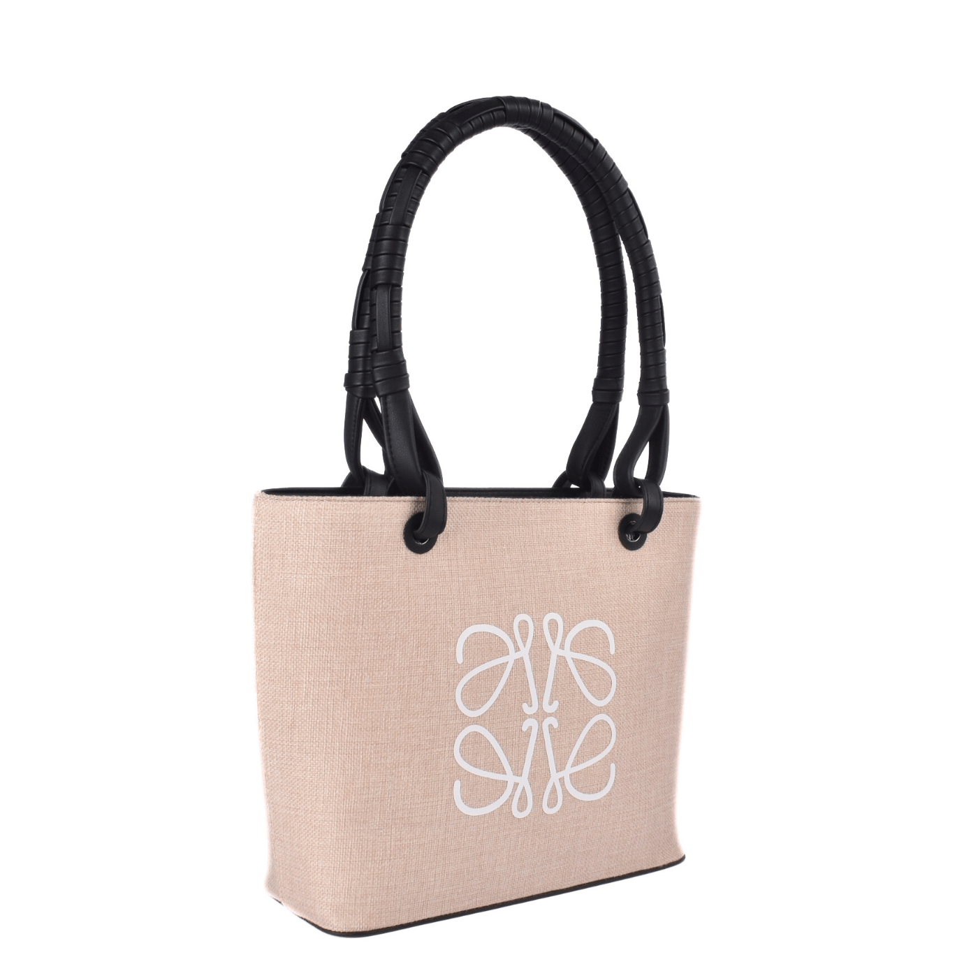 Embroidered Canvas Shoulder Bag – Neutral Tones Melouk
