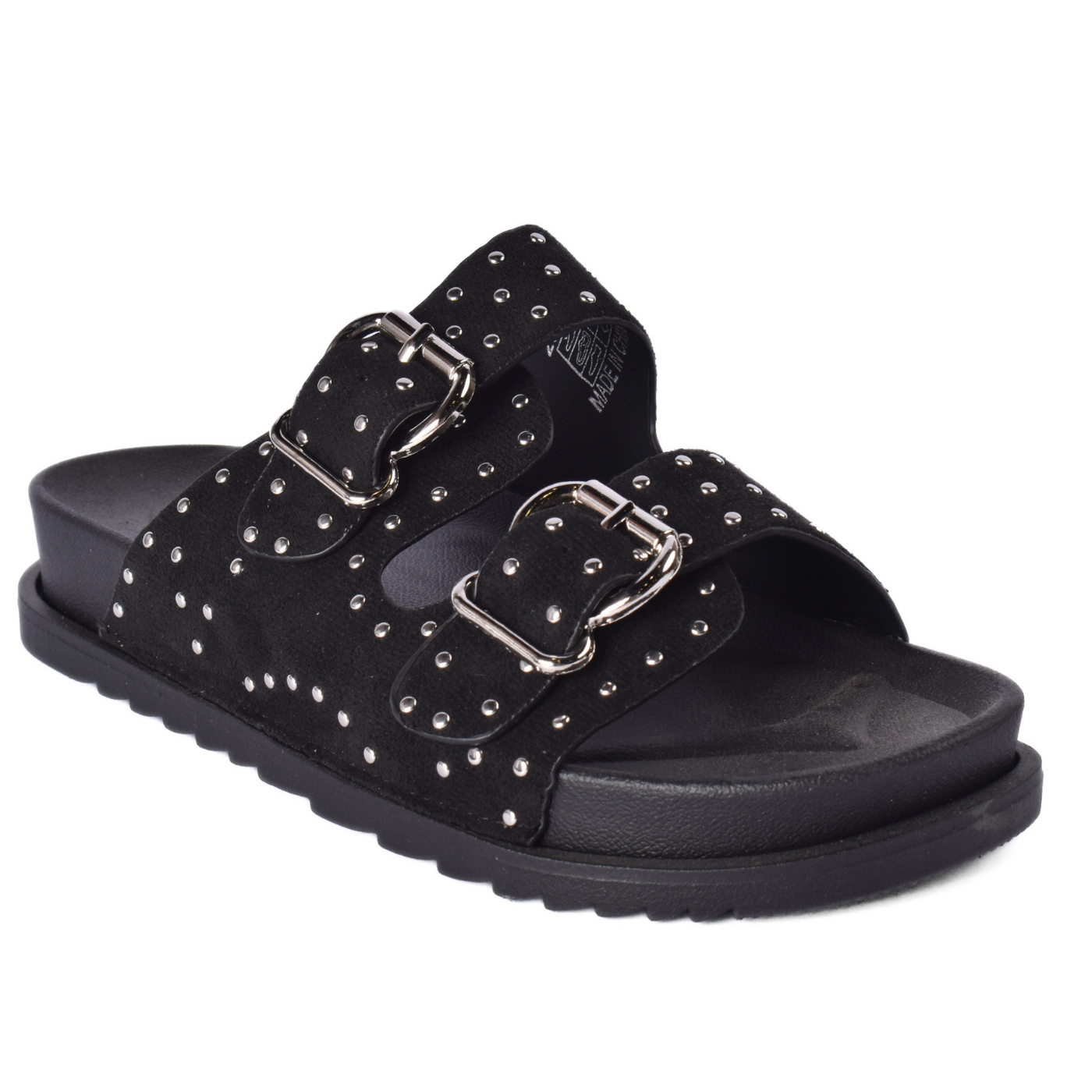 Fashion Slide Sandal Studded Detail for Women Black