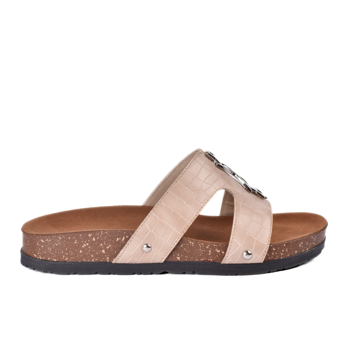 Slip-On Slippers with Chain Accent Melouk