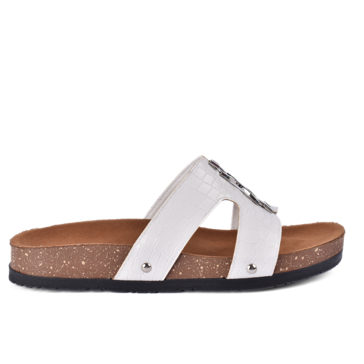 Slip-On Slippers with Chain Accent Melouk