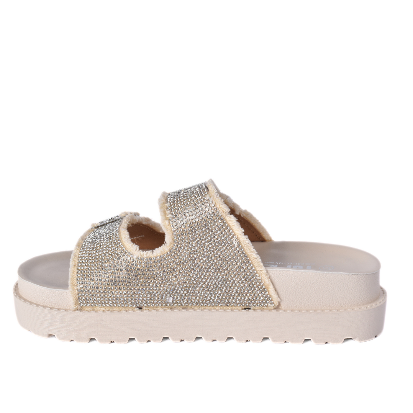 Women’s Studded Slide Sandal Double Buckle Design