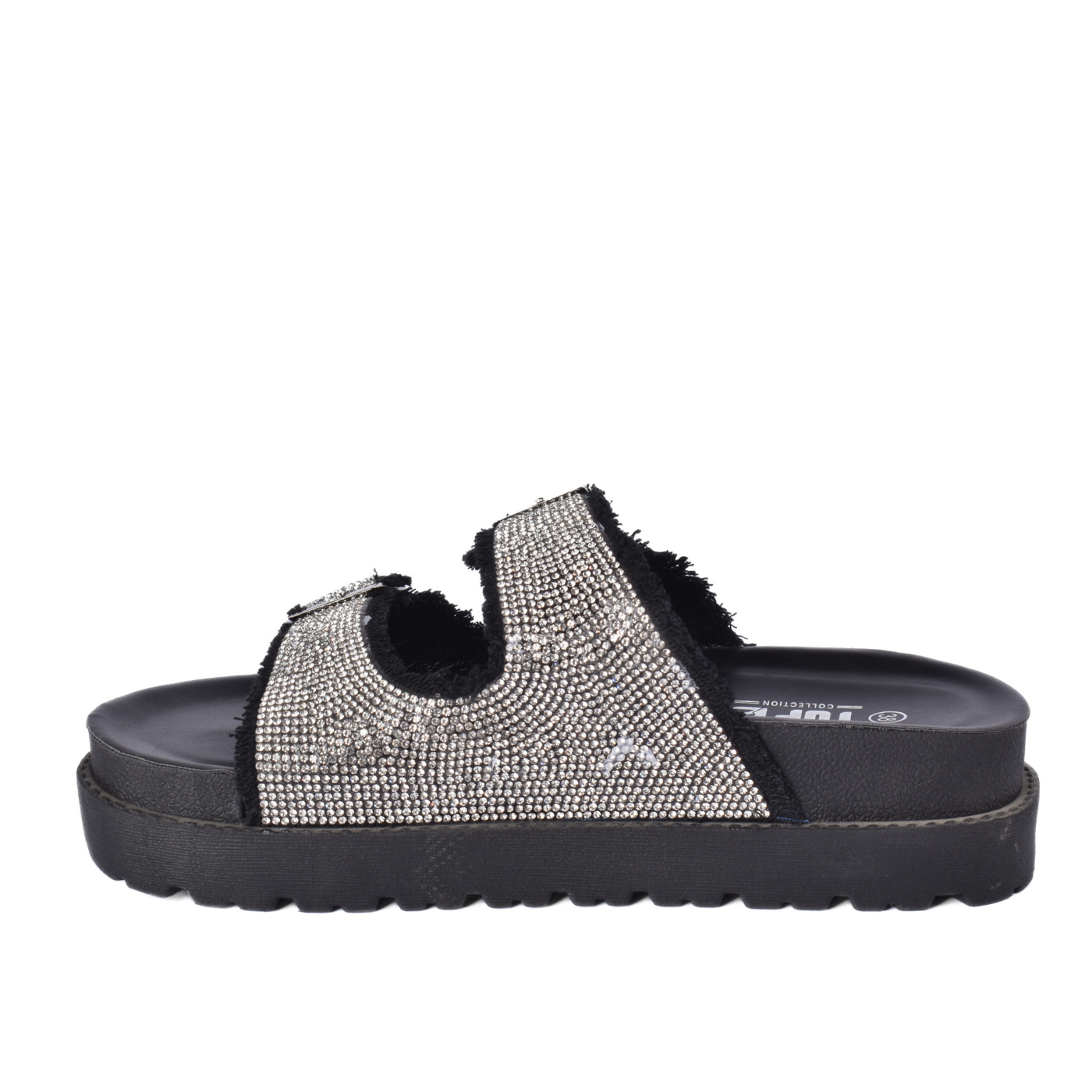 Women’s Studded Slide Sandal Double Buckle Design