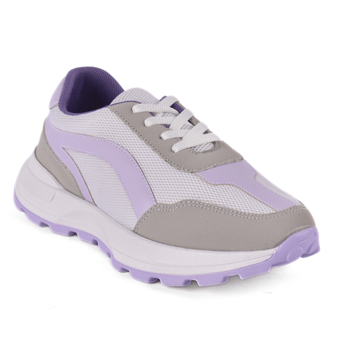 Lightweight Sporty Lace-Up Trainers purple Melouk