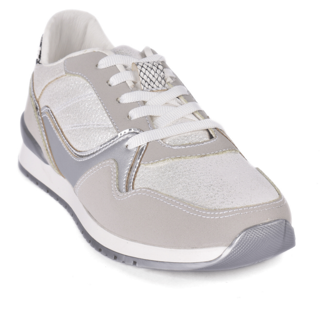 Sparkle Panel Sneakers Silver Melouk