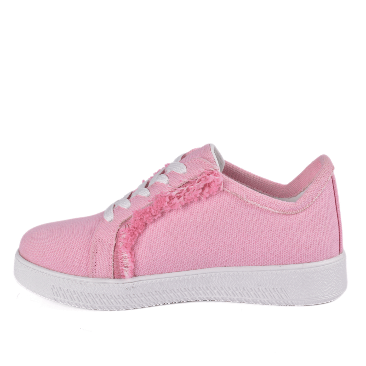 Trendy Frayed Edge Canvas Trainers Melouk