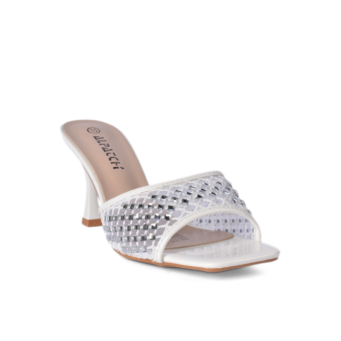 Women’s Stylish Heel Slippers White