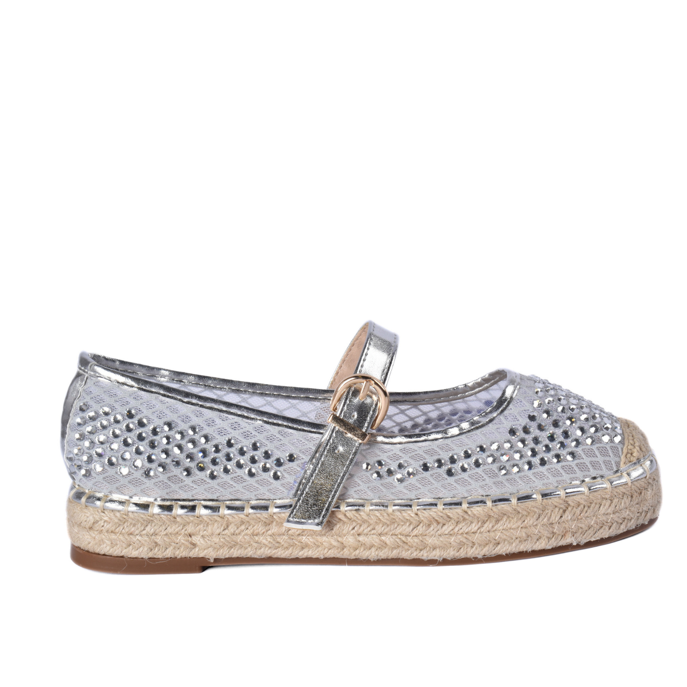 Plain Mesh Mary Jane Flats
