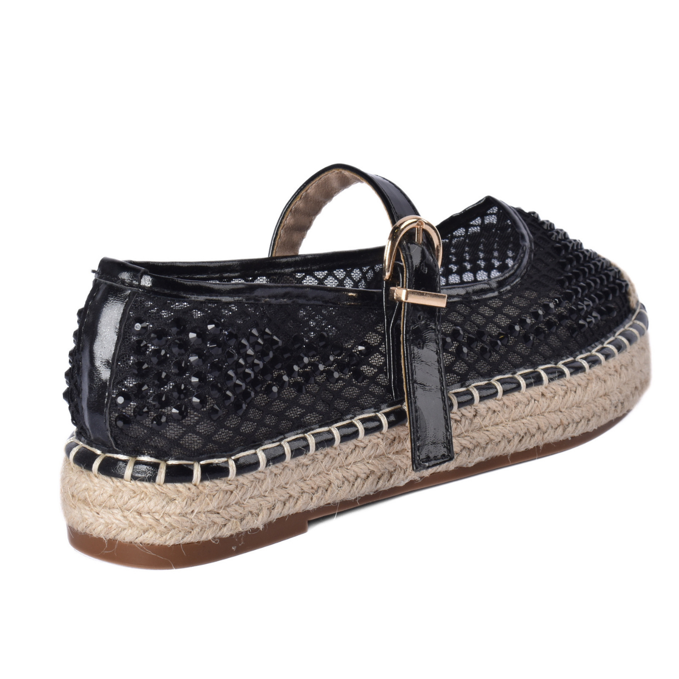 Plain Mesh Mary Jane Flats
