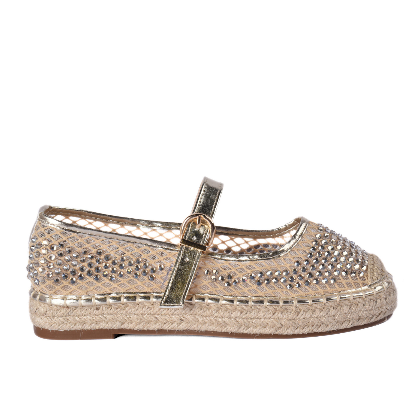 Plain Mesh Mary Jane Flats