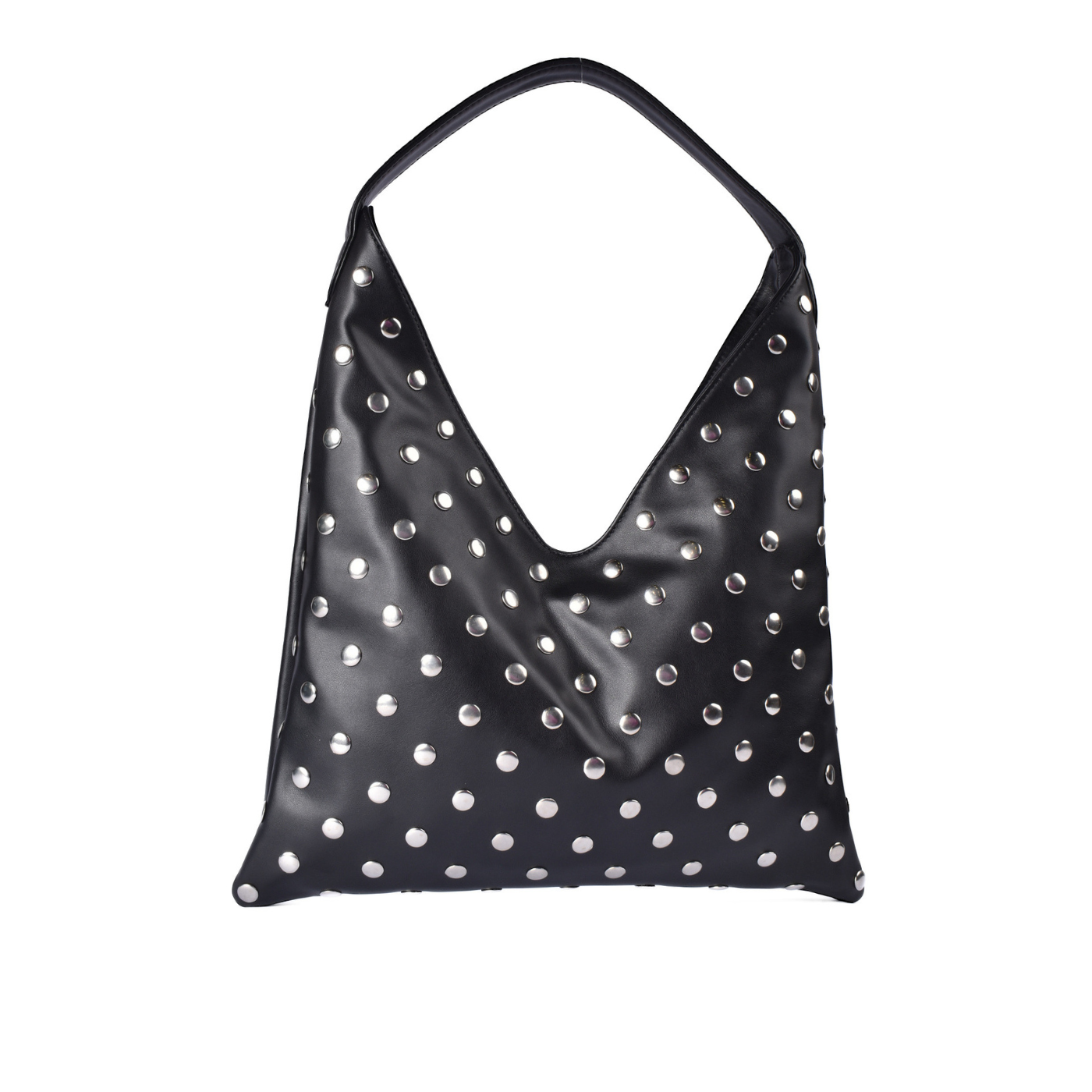 Women’s Stylish Studded Hobo Bag Black