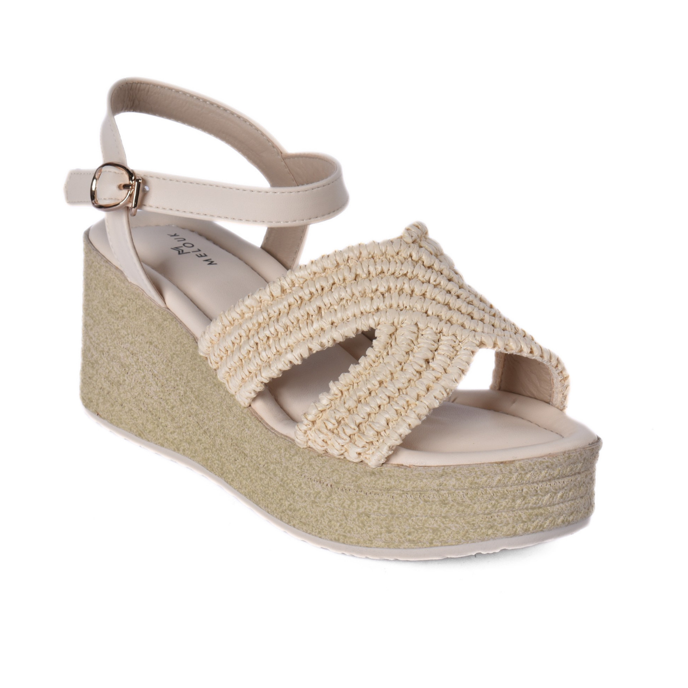 Women's Heeled Mule Beige
