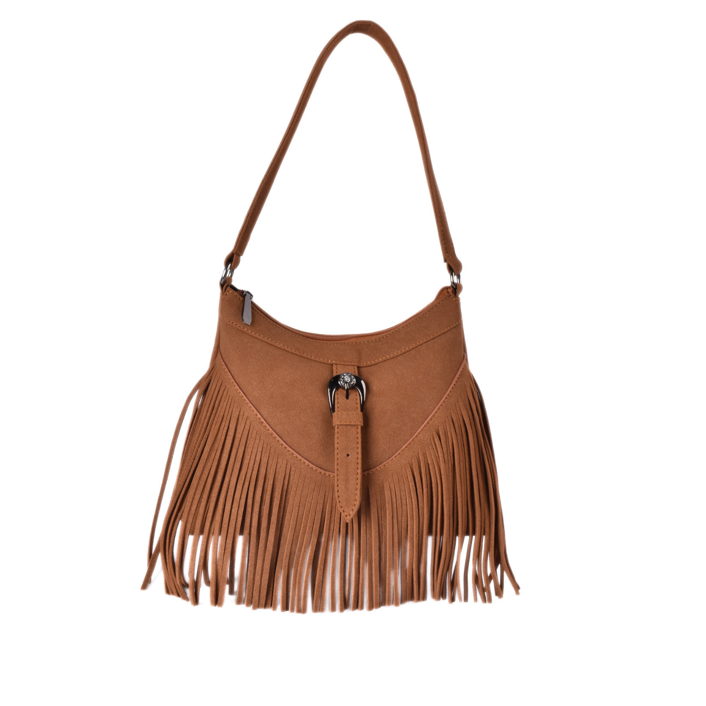 Fashion Hobo Bag with Long Tassels Havana
