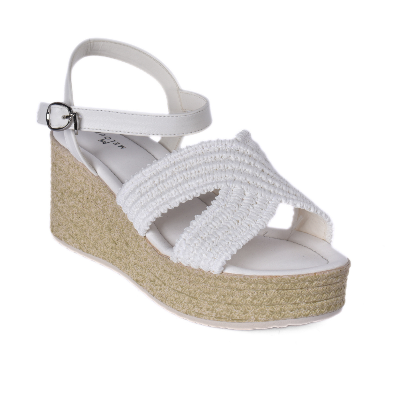 Women's Heeled Mule White