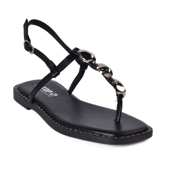 Pearl Detail Flat Sandal