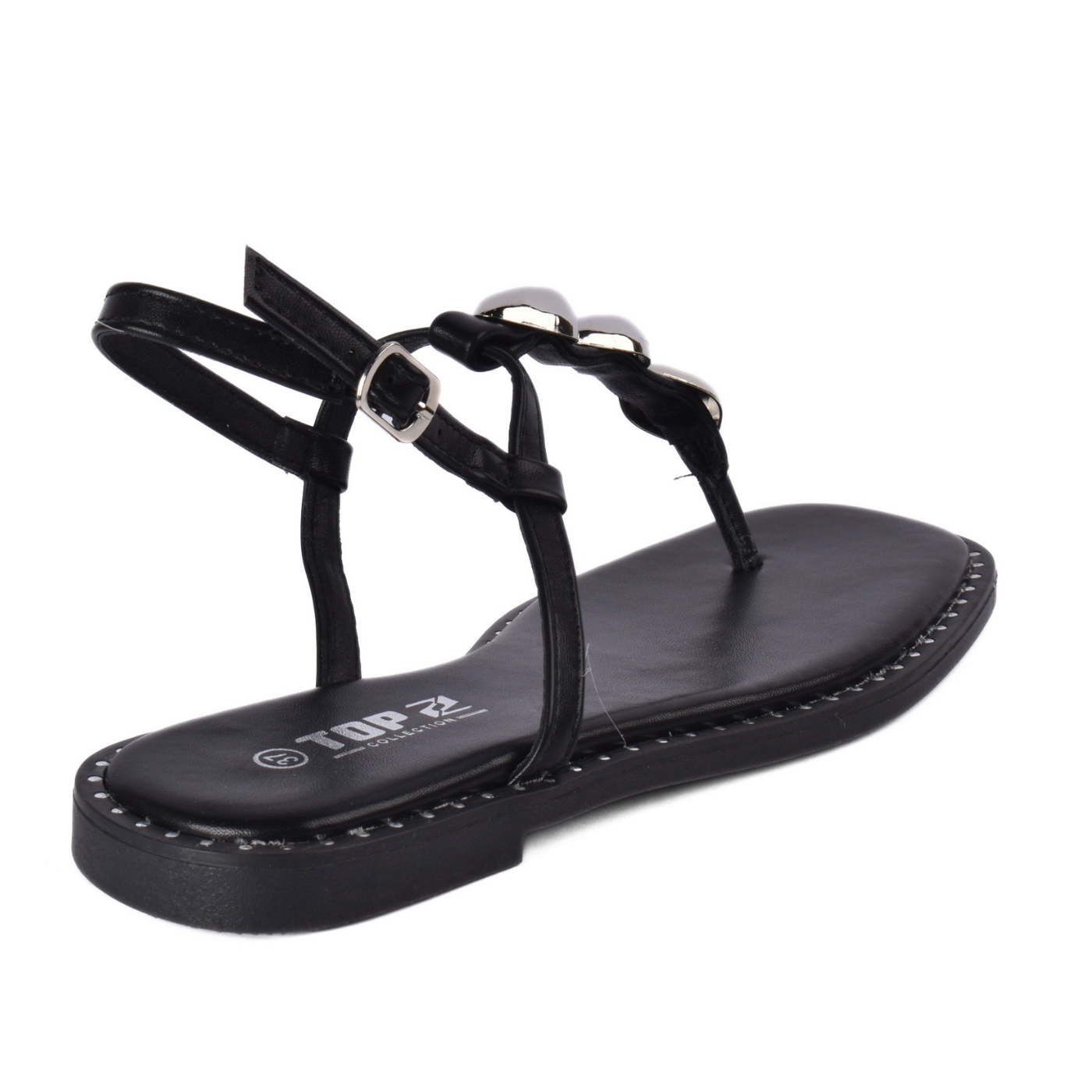Pearl Detail Flat Sandal