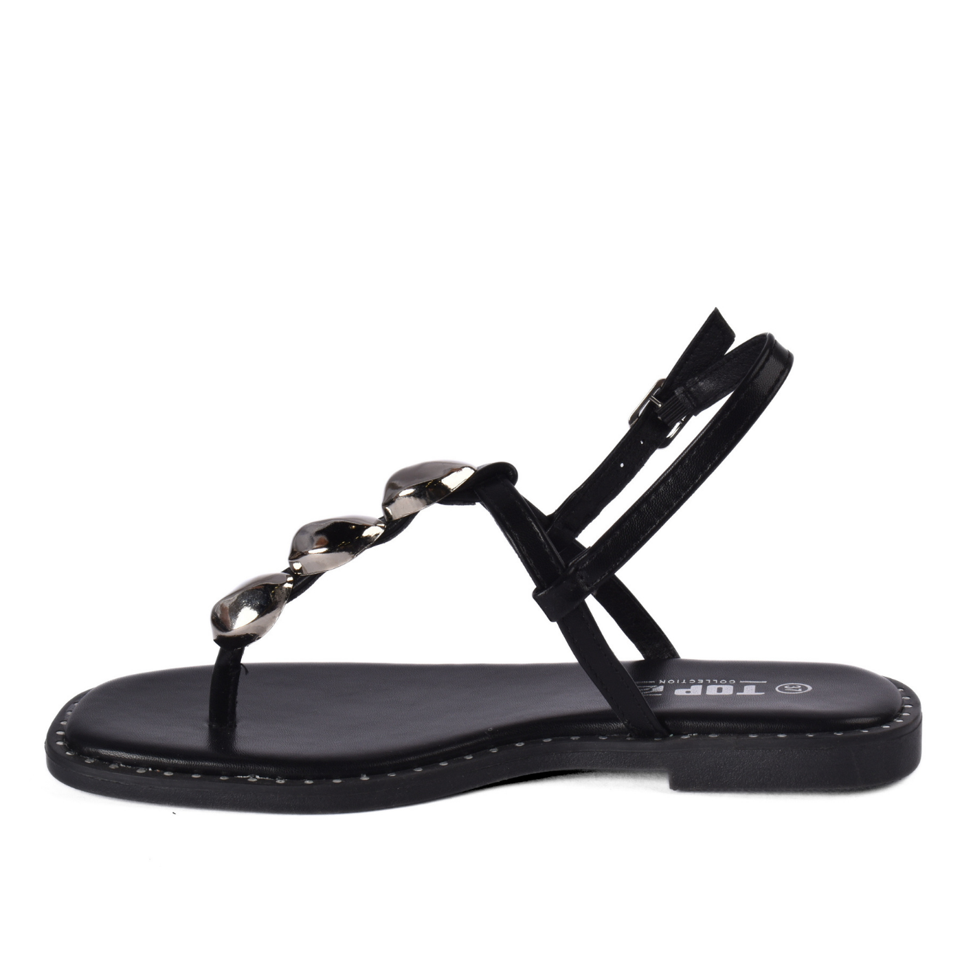 Pearl Detail Flat Sandal