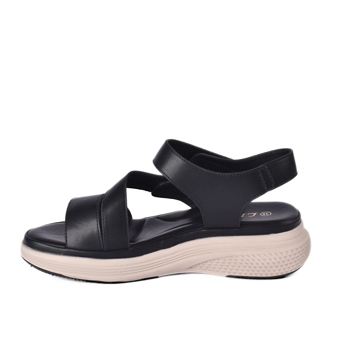 Triple Strap Platform Sandal