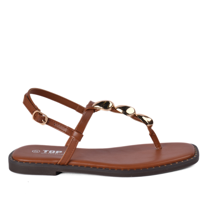 Pearl Detail Flat Sandal