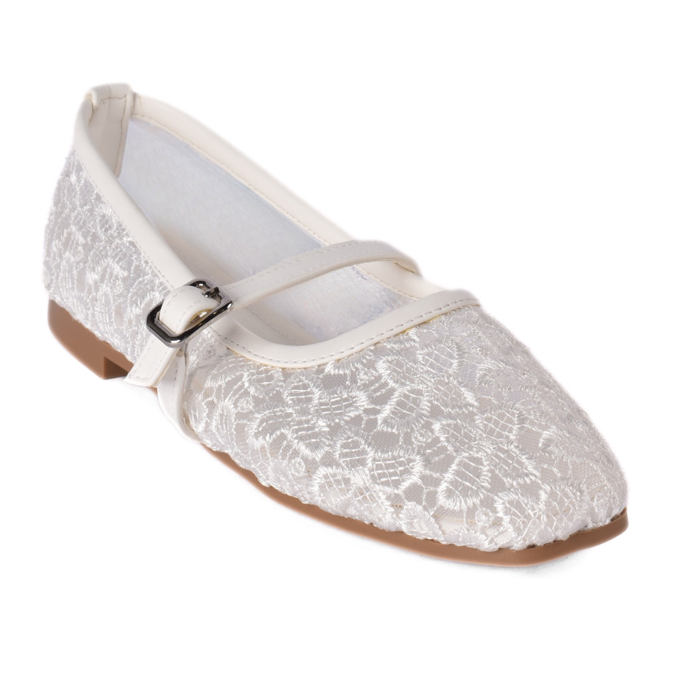 Minimal Flat Ballerina White
