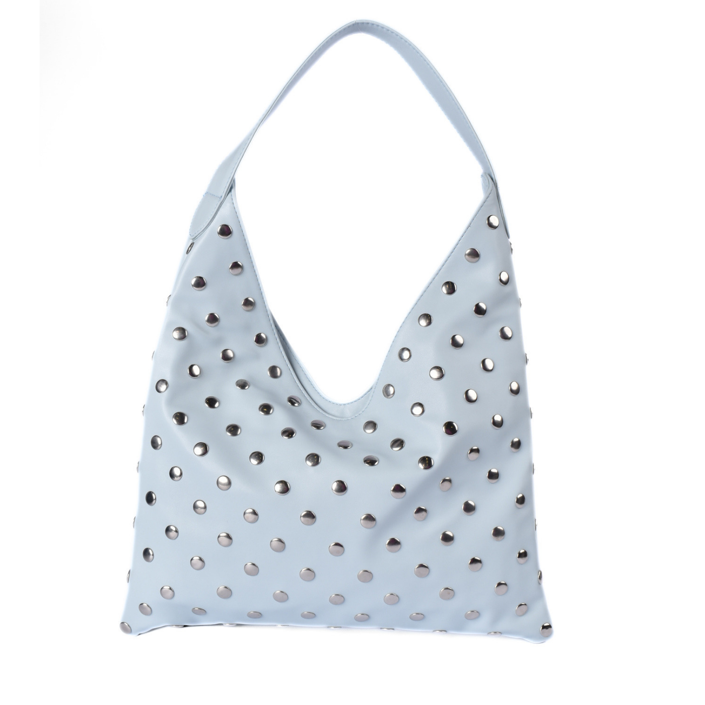 Women’s Stylish Studded Hobo Bag L.blue