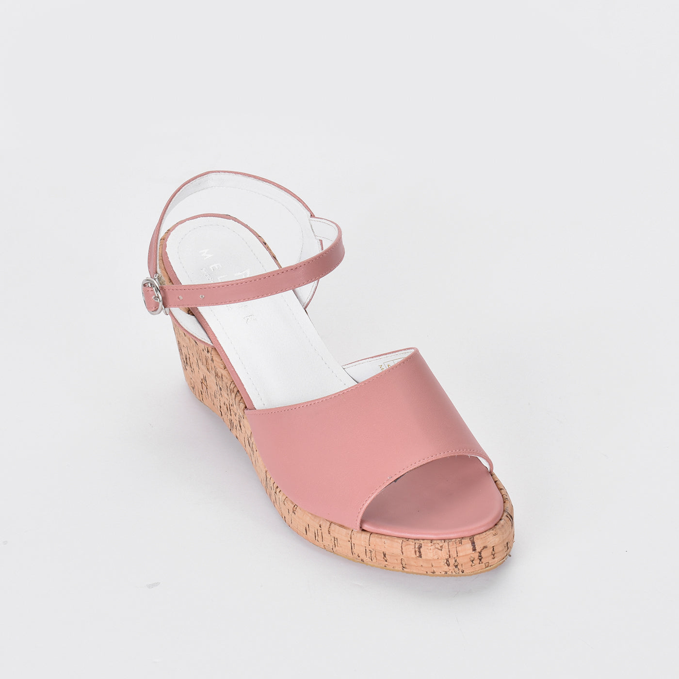 Light Pink Embossed Heeled Sandal