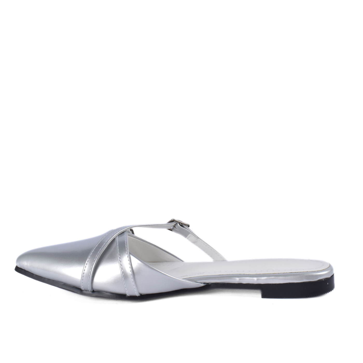 Women’s Pointed Toe Strap Mule Flats