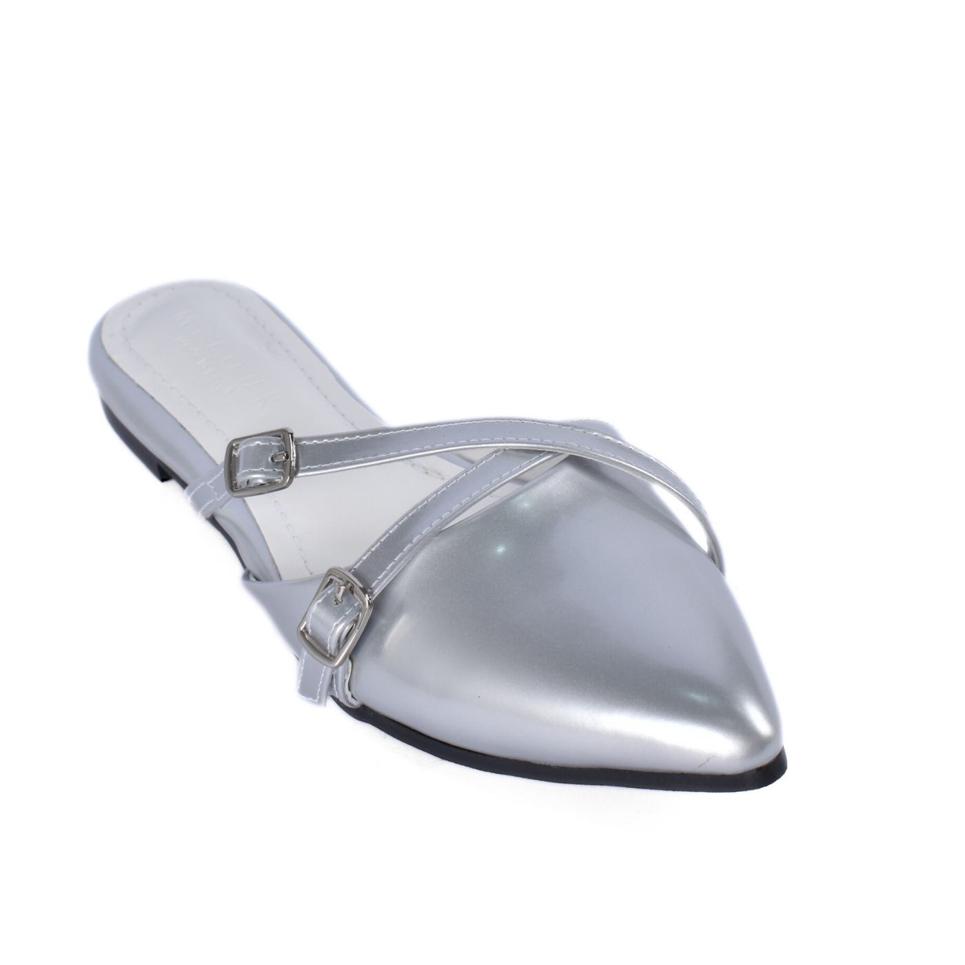 Women’s Pointed Toe Strap Mule Flats