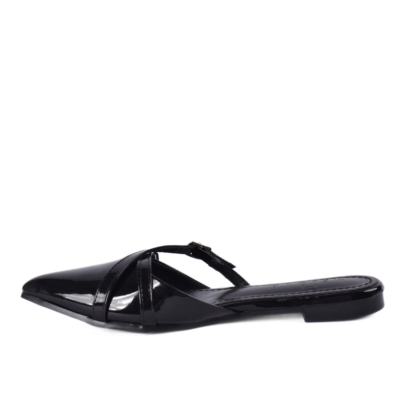 Women’s Pointed Toe Strap Mule Flats