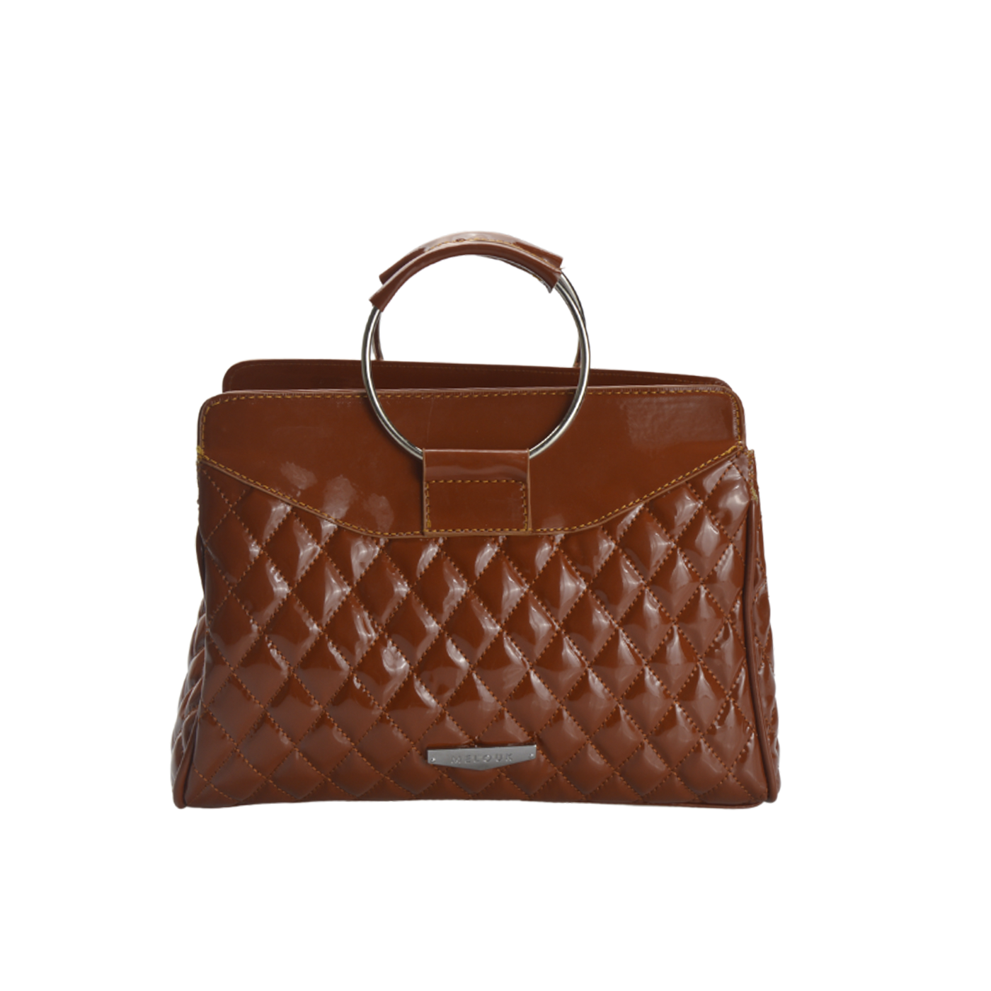 Havana Leather Hand Bag with handle