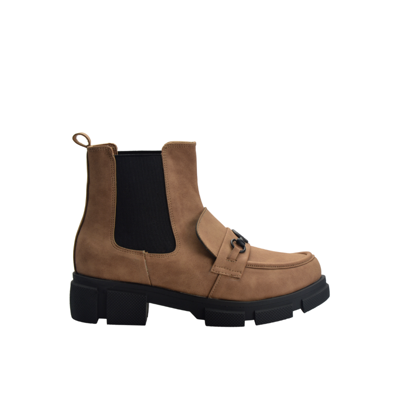 Havana Suede Flat Ankle Boot With Details