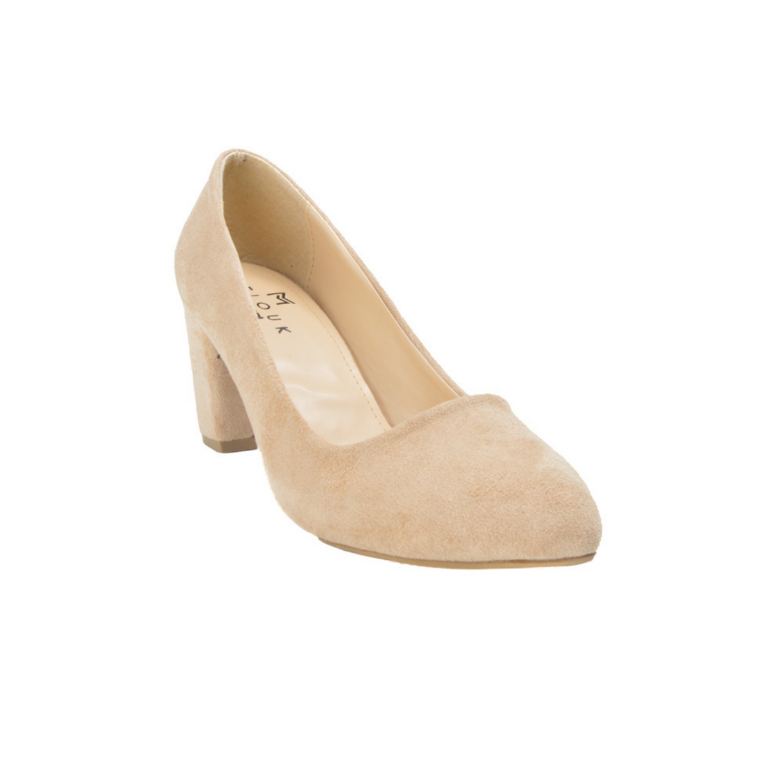 Heels Suede Shoe Beige - Melouk