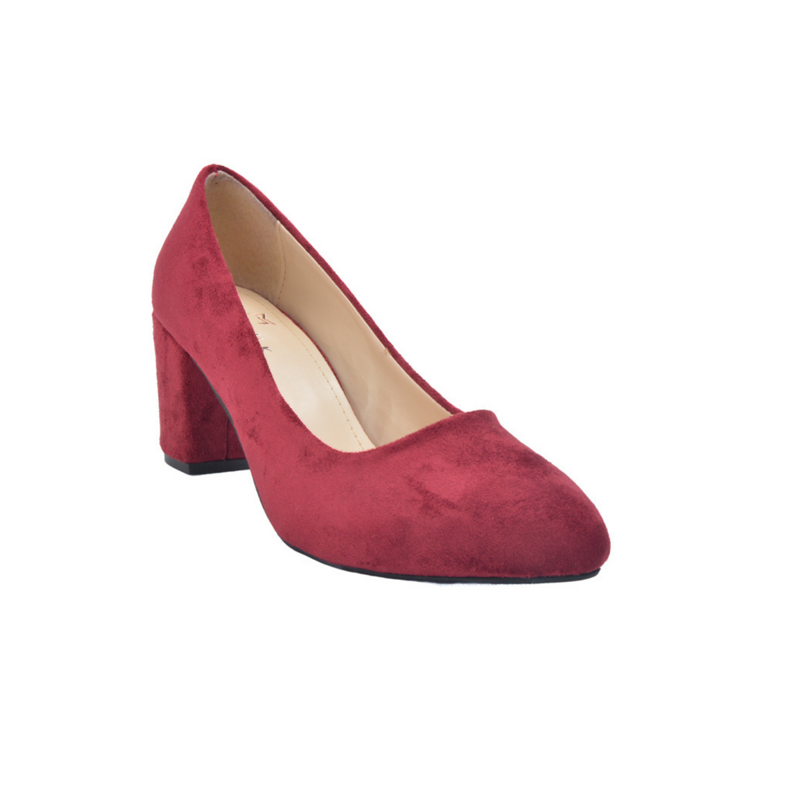 Heels Suede Shoe  Maroon - Melouk