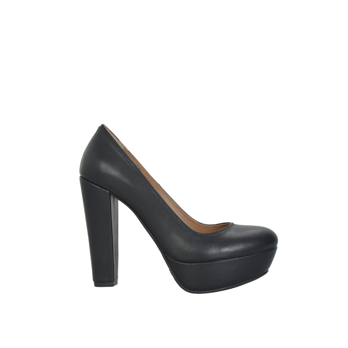 Highness Leather Black Heel