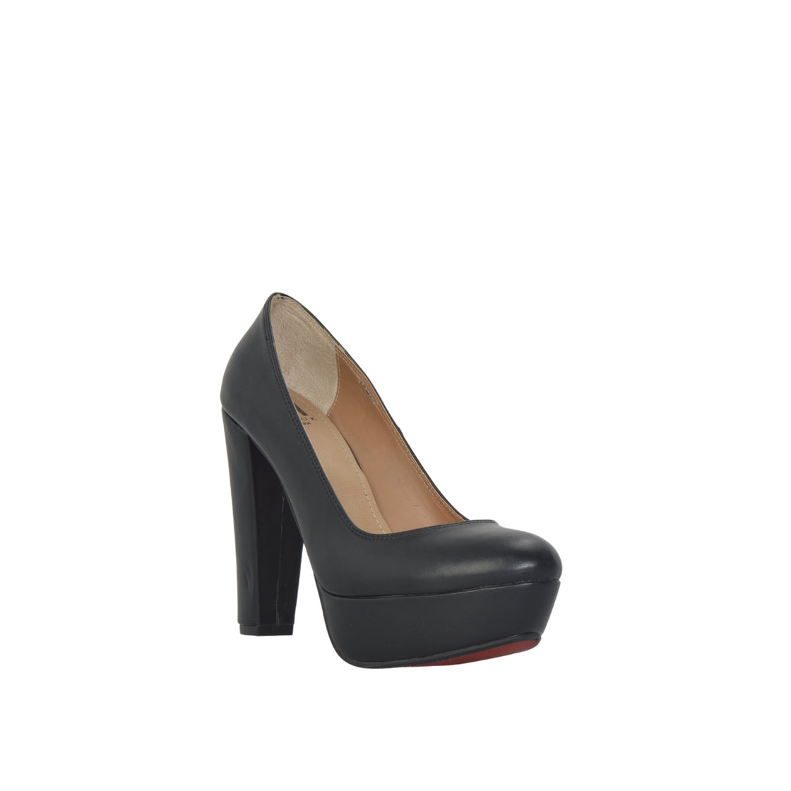 Highness Leather Black Heel