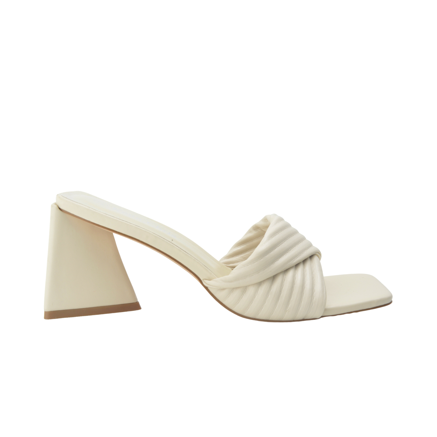 Beige Triangle Heel Sandal - Melouk