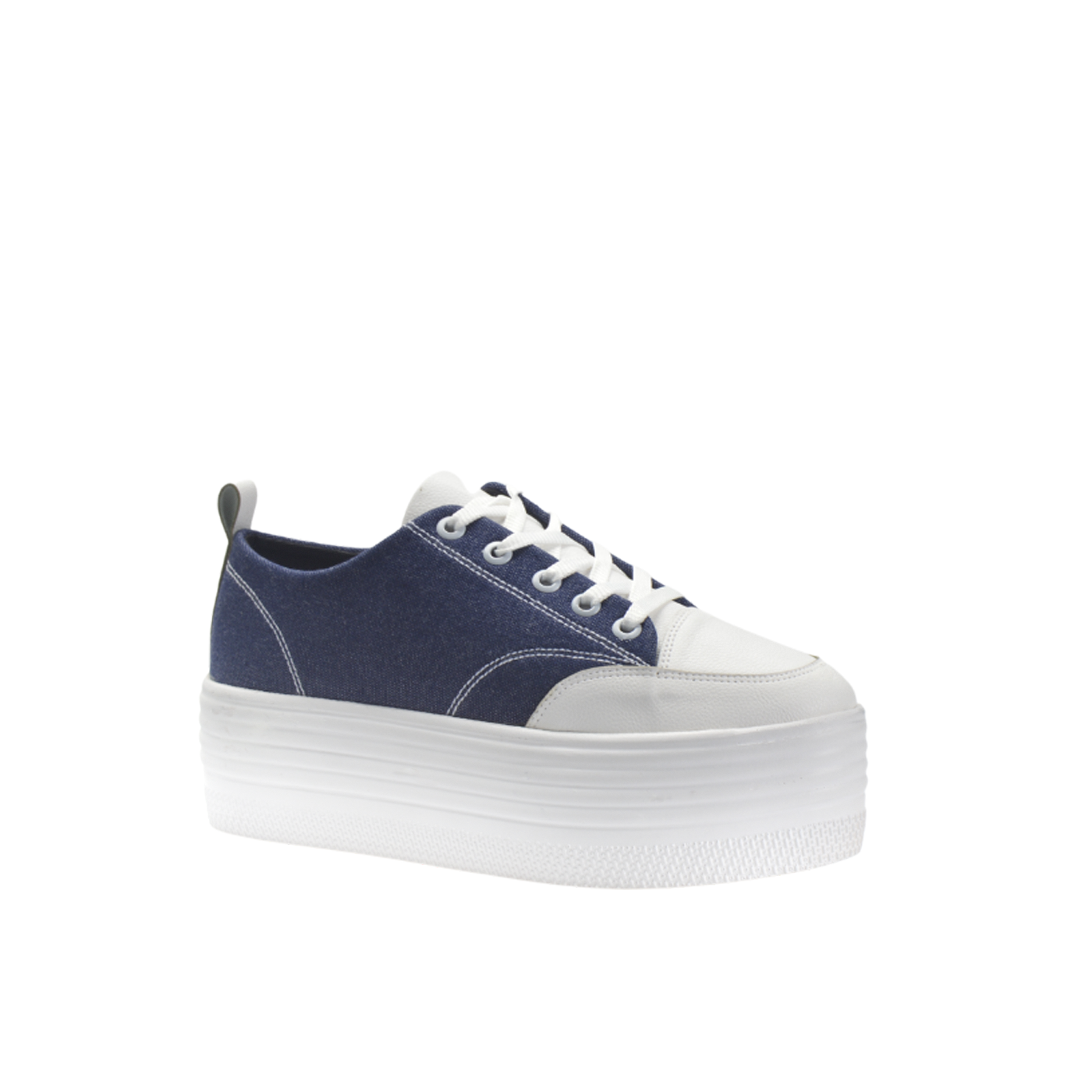 Blue Leather Sneaker with Details