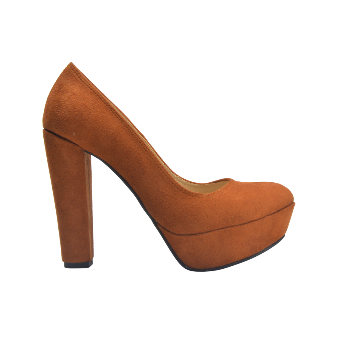 Suede Elegant High Heels Shoe Camel - Melouk